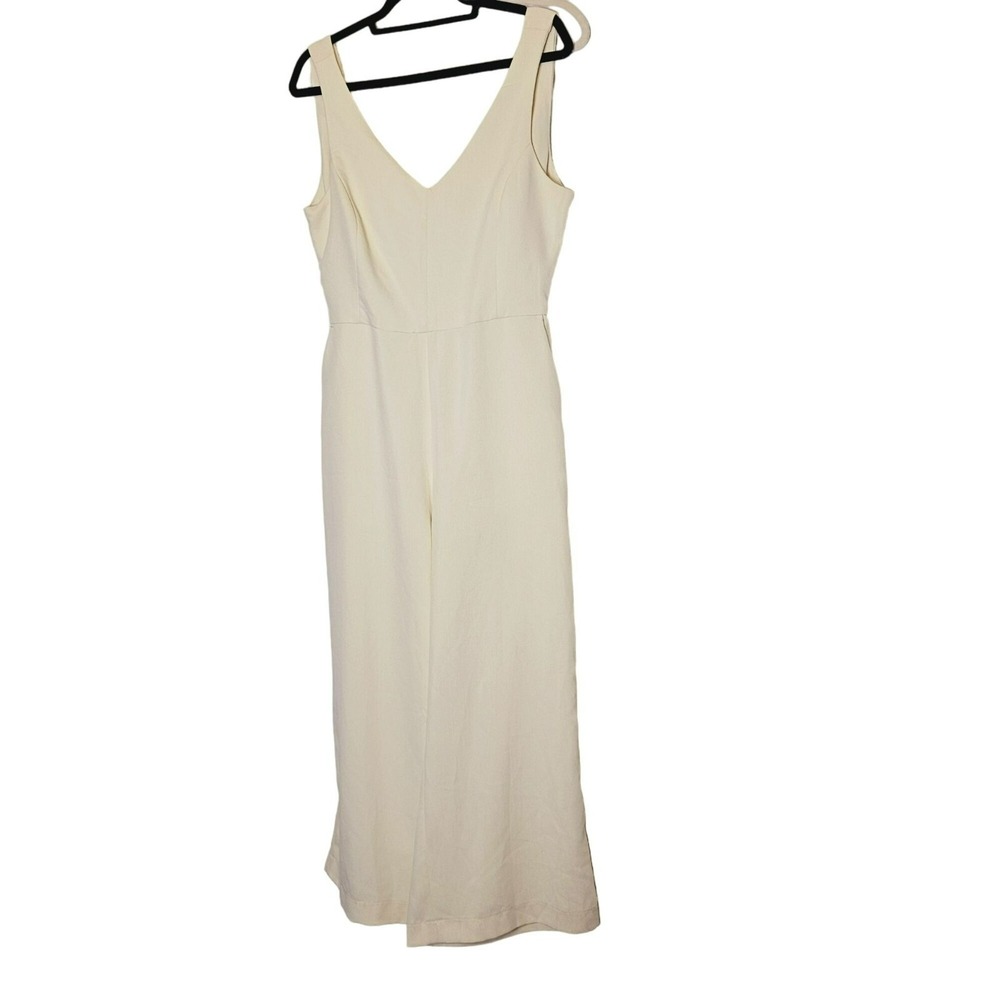 Mod Ref Romper Jumpsuit Tie Open Back Zip Closure Pockets L